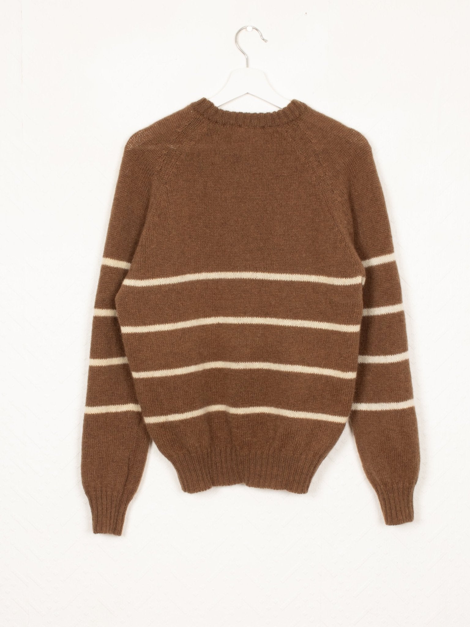 vintage 1970S Levi's Brown/Beige Striped Shetland Wool Jumper