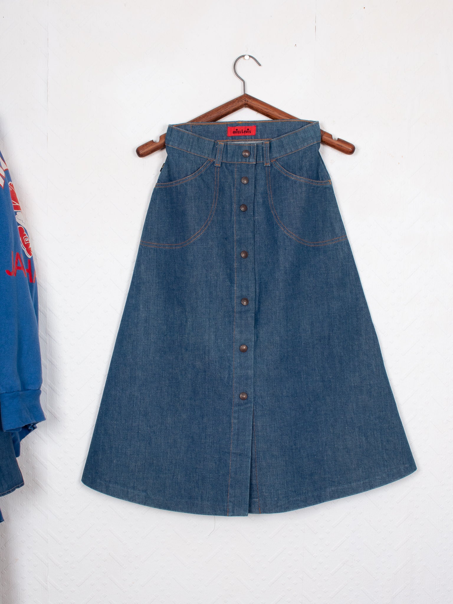 vintage 60s Levi's A-Line Denim Skirt