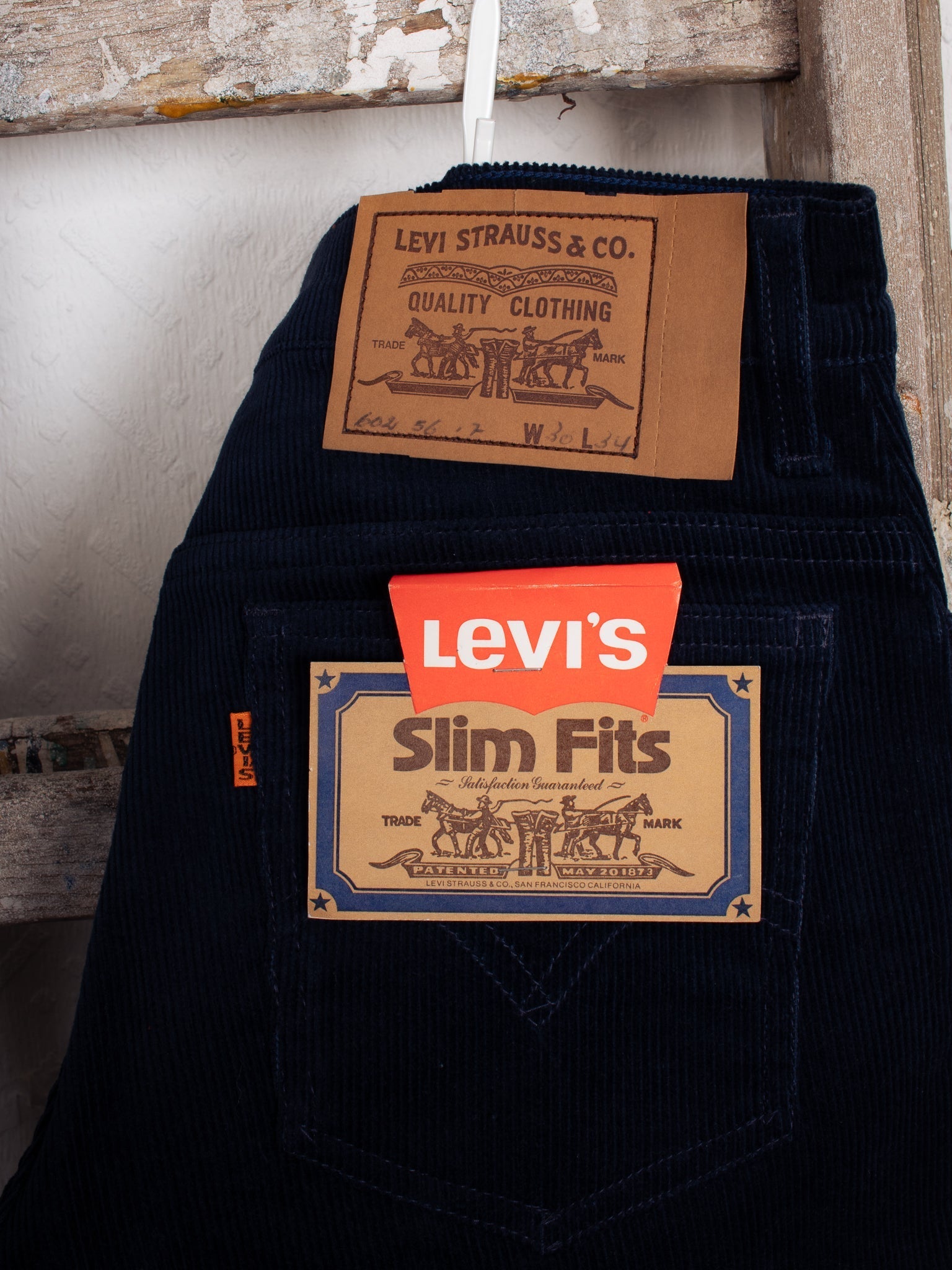 vintage 60s Levi's Orange Tab 602 Cord Slims