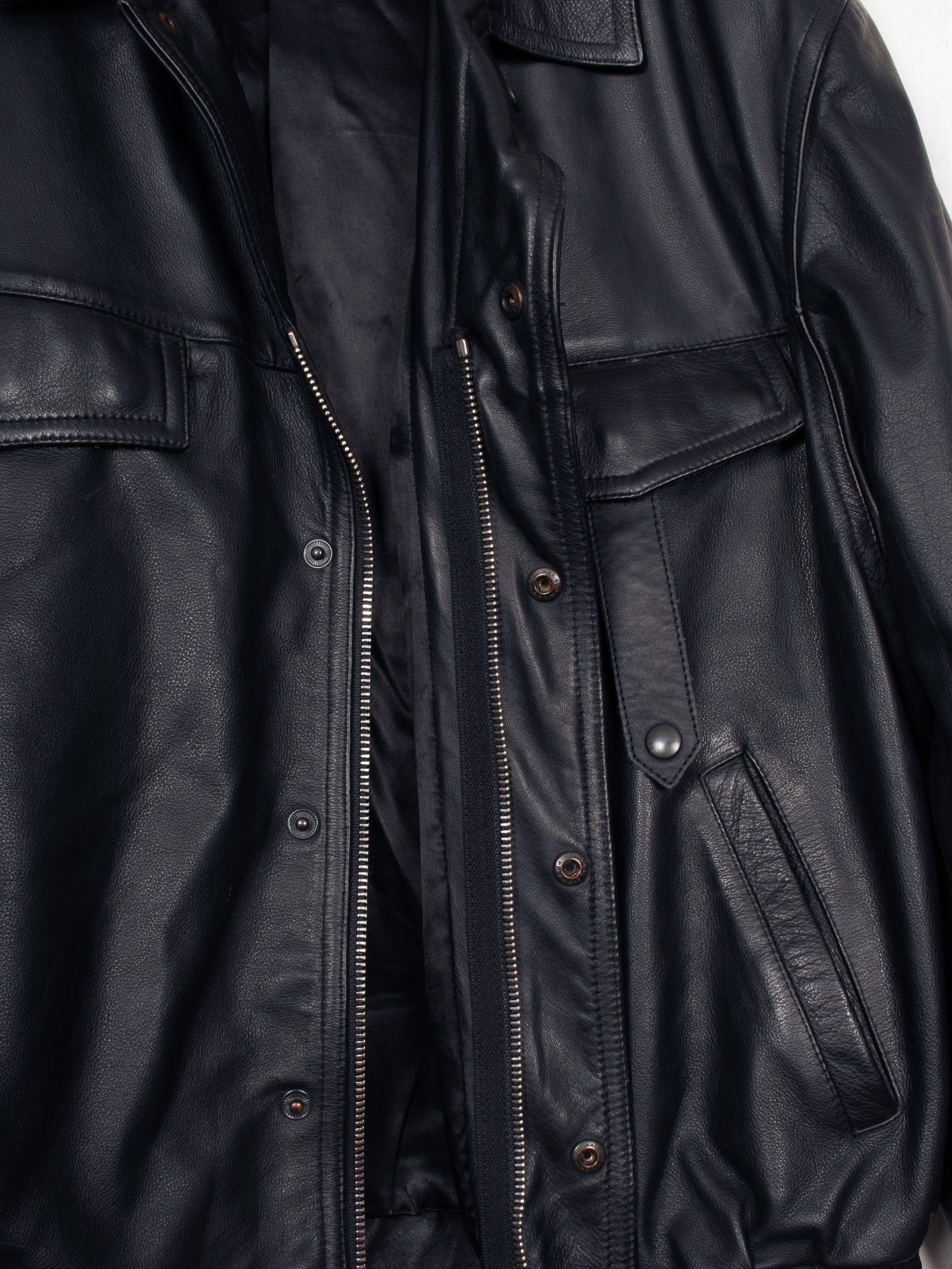 vintage 90s German Polizei Leather Service Jacket